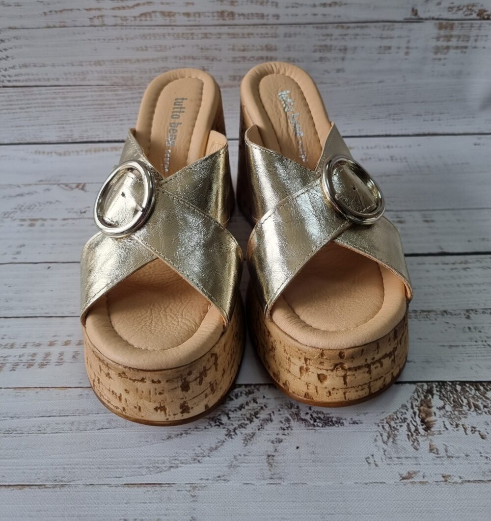 Tutto Bene Scarpe arany éktalpú papucs(1300/ALTIN) - Image 3