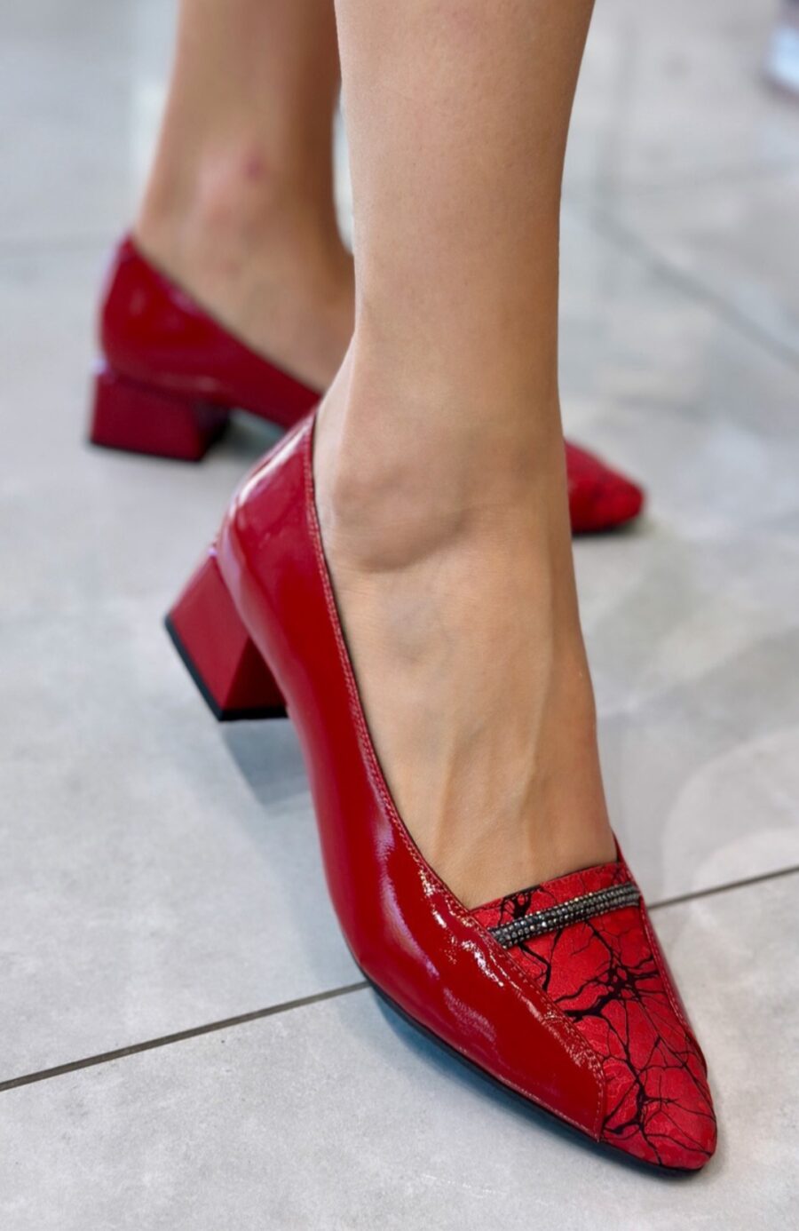 Tutto Bene piros magassarkú cipő ( 203/1759)