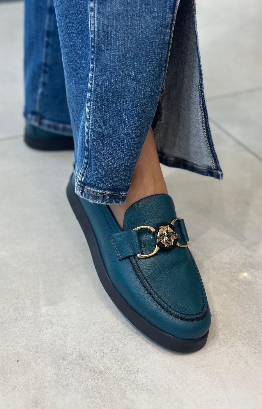 Tutto Bene petrol színű loafer (110/petrol)